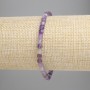 Amethyst faceted cube bracelet, diameter 4x4mm ±, length 18cm ± stretch