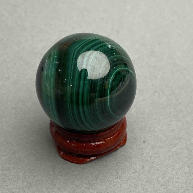 Malachite Decorative Sphere, diameter 30mm±, weight 58 g