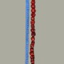 Natural Coral Beads, faceted assorted sizes, diameter assortment from 12-20×18-24mm ±, weight 258 g, length 42 cm ± on fishing line