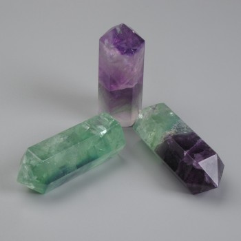 Souvenir pencil natural stone Fluorite, diameter 50x23mm± (price per 1 pc)