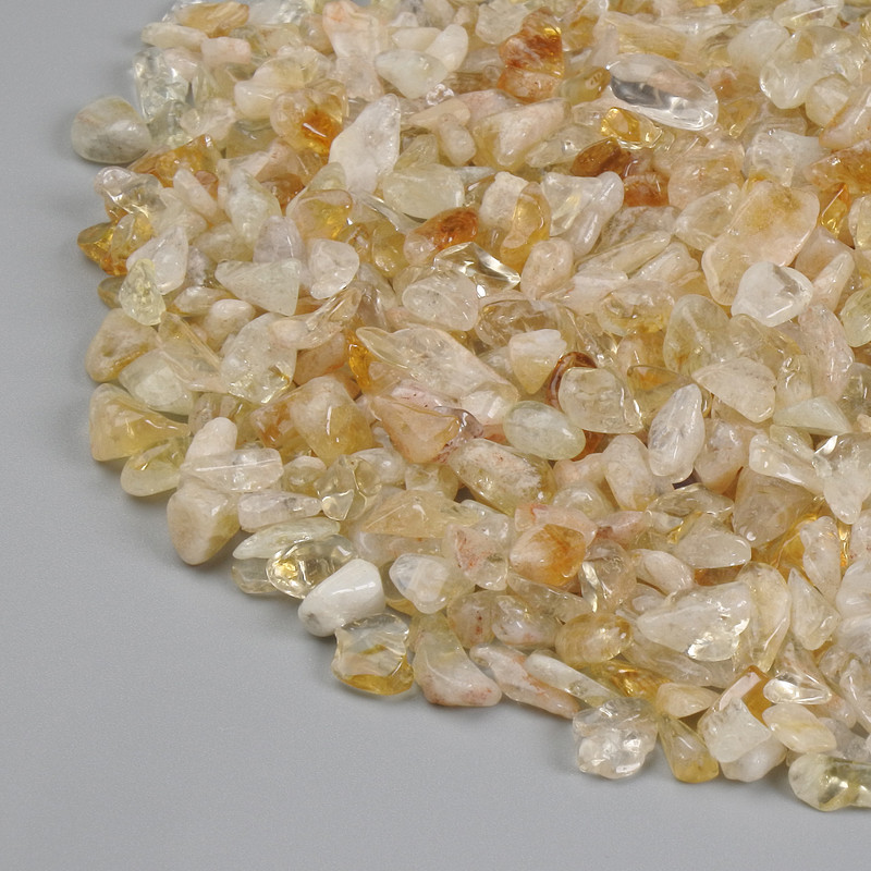Citrine natural stone chip without hole, diameter 5-15×4-6mm± (assorted sizes) (Price per 100g)