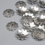 Hat end fitting for beads metal color silver, diameter 11x1mm ± hole, diameter 2mm ±, packaging 26 pcs +