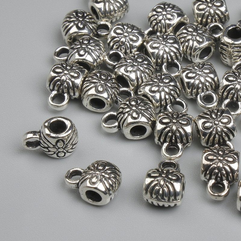 Ball Head Pin Metal Color: Silver, size 8x4.5 mm, hole diameter 2-3 mm, packaging 26 pcs