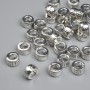 Bead Insert Jewelry Finding in Silver Color, 7×4 mm± hole, diameter 3.6 mm±, packaged 20 g ~35 pcs.