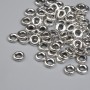 Bead insert findings color silver metal, diameter 5mm± hole diameter 1.7mm± packaging ~90 pcs.