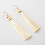 Earrings 'Fringe' Elephant Horn Ivory, length 8cm, metal color 'gold'