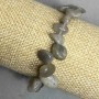 Bracelet Labradorite Faceted 8-15×7-12 mm +-, length 18 cm stretch