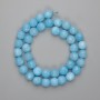 Aquamarine Beads Faceted Round 9.5 mm ±, Thread Length 38 cm ±