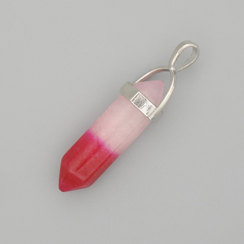 Pendant Purple-Tinted Quartz Pink Hexagon 4 cm+