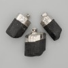 Unpolished Tourmaline Pendant, natural stone, diameter assortment ~28x18mm±, length 45mm±