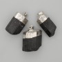 Unpolished Tourmaline Pendant, natural stone, diameter assortment ~28x18mm±, length 45mm±