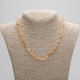 Citrine Necklace Smooth Beads, 6.5 mm diameter, 45 cm length with clasp