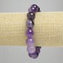 Amethyst Bead Bracelet 12mm Smooth Sphere, length 18cm, stretch
