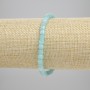 Amazonite Bead-Style Bracelet, faceted cube, 4x4 mm diameter +-, length 18 cm +-, stretch