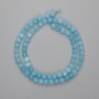 Aquamarine Beads, faceted ball, diameter 5.5mm, thread length approximately 38cm