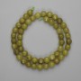 Chrysoprase Beads, Olivine Faceted Sphere, 7.5 mm diameter, 38 cm length on thread
