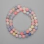 Morganite Beads Faceted Round Bead, 8mm diameter, length 38cm on a thread