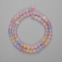 Morganite Beads smooth round 6mm, thread length 38cm±