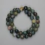 Clearance! Moss Agate Beads Faceted Rondelle, 9.5mm diameter, 37cm length on thread