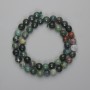 Moss Agate beads, faceted round bead, diameter 8mm +/-, length 36cm +/-, on a string