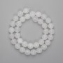  Faceted Mountain Crystal Beads, round ball, 10 mm diameter ±, length 37 cm ± on thread