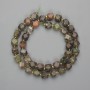 Landscape Jasper Beads Multiplatform (Faceted) 8 mm, 5x8 mm ±, 3 mm ± seed beads, on thread, length 37 cm ±
