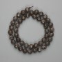 Coffee Jasper Faceted Round Beads 8mm, 38cm length, on thread
