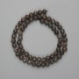 Beads Coffee Jasper faceted round bead, diameter 6mm+-, length 36cm+-, on a string