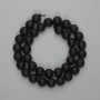 Shungite Beads Faceted Sphere 10mm, 35cm Length on Thread