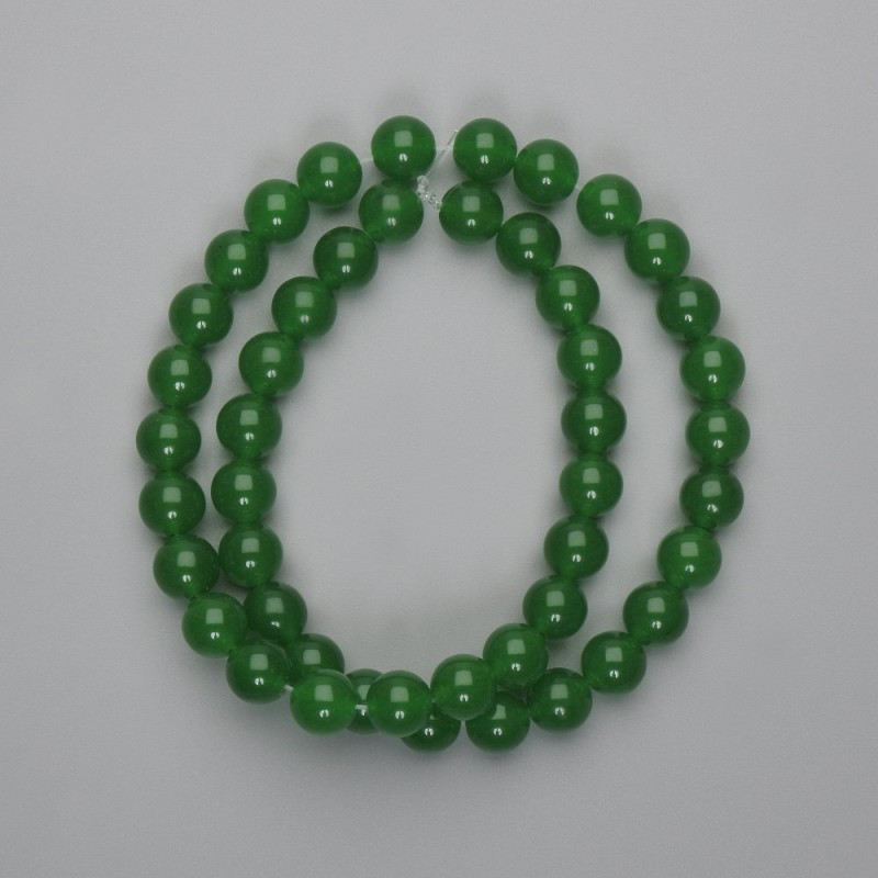 Jade Beads Smooth Round 8mm, 38cm+ length, on fishing line