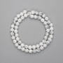Howlite Beads, faceted round 6mm, length 36cm on thread