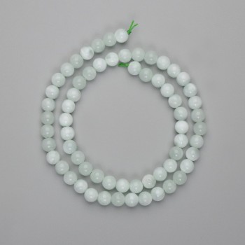 Angelite Beads Smooth Round 6mm Diameter, 39cm+/- Length on Thread