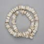 Mother-of-P Pearl Tube Beads, diameter 7–9×3–5 mm +-, thread length 39 cm +-