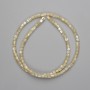 Beige mother-of-pearl cylindrical beads, 3.5x3.5 mm, 39 in (±) length on thread