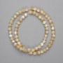Beige Pearl Beads round smooth 6mm diameter, thread length 39cm±