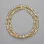 Beige Mother-of-P pearl Rondelle Beads 5x3mm, 40cm approx. thread