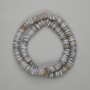 Shell Beads—South Sea Conch Scarab (Skaffarca) Rondelle, 8x1-2 mm diameter, 38 cm long on a thread