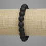 Shungite Bracelet Faceted Beads 10 mm, 18 cm length, stretch