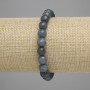 Iolite Bead Bracelet, Faceted Round 8mm, 18cm adjustable stretch