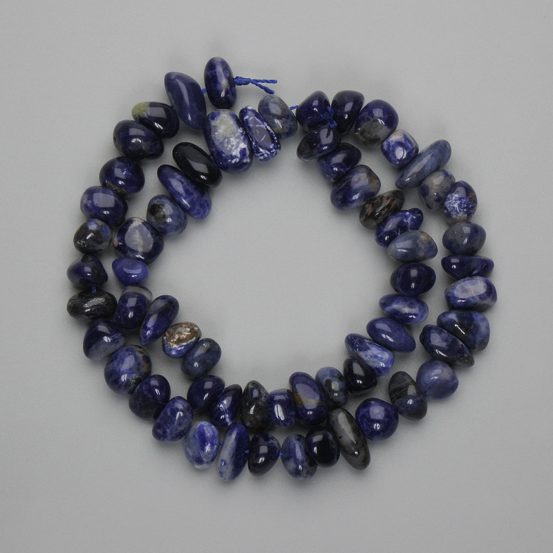 Sodalite Faceted Beads 8-16x5-7, 5mm+-, thread length 40cm+-