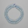 Aquamarine Beads Faceted Rondelle 6x4mm, 38cm on Thread