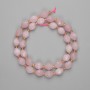 Rose Quartz Beads Faceted Rondelle 10x8mm+- Seed Beads 3mm+-, Length 37cm+- on Thread