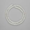 White Quartz Beads, Faceted Rondelle 6x4mm, 38cm strand on thread