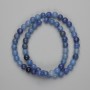 Blue Aventurine Beads Smooth Round 6.5mm ±, 38cm ± Length on Fishing Line