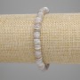 Bracelet with Scallop Shells, Scapharca Rondelle, diameter 6x1-1.5mm+, length 18cm+-, stretch