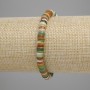 Bracelet with Shell Scarface rondelle, diameter 6×1.5mm ±, length 18cm ± stretch