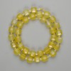 Yellow Agate Faceted Cube Beads 8x8mm+ Beads 3mm+- on a Thread 36cm+-