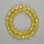 Yellow Agate Faceted Cube Beads 8x8mm+ Beads 3mm+- on a Thread 36cm+-