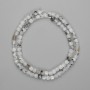 Adularia Beads Faceted Cube 4x4mm+-, length 38cm+- on thread