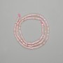 Rose Opal Beads Faceted Rondelle 3x2mm+, 39cm+ length on thread